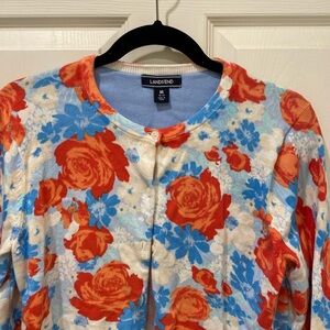 Land’s End floral cardigan